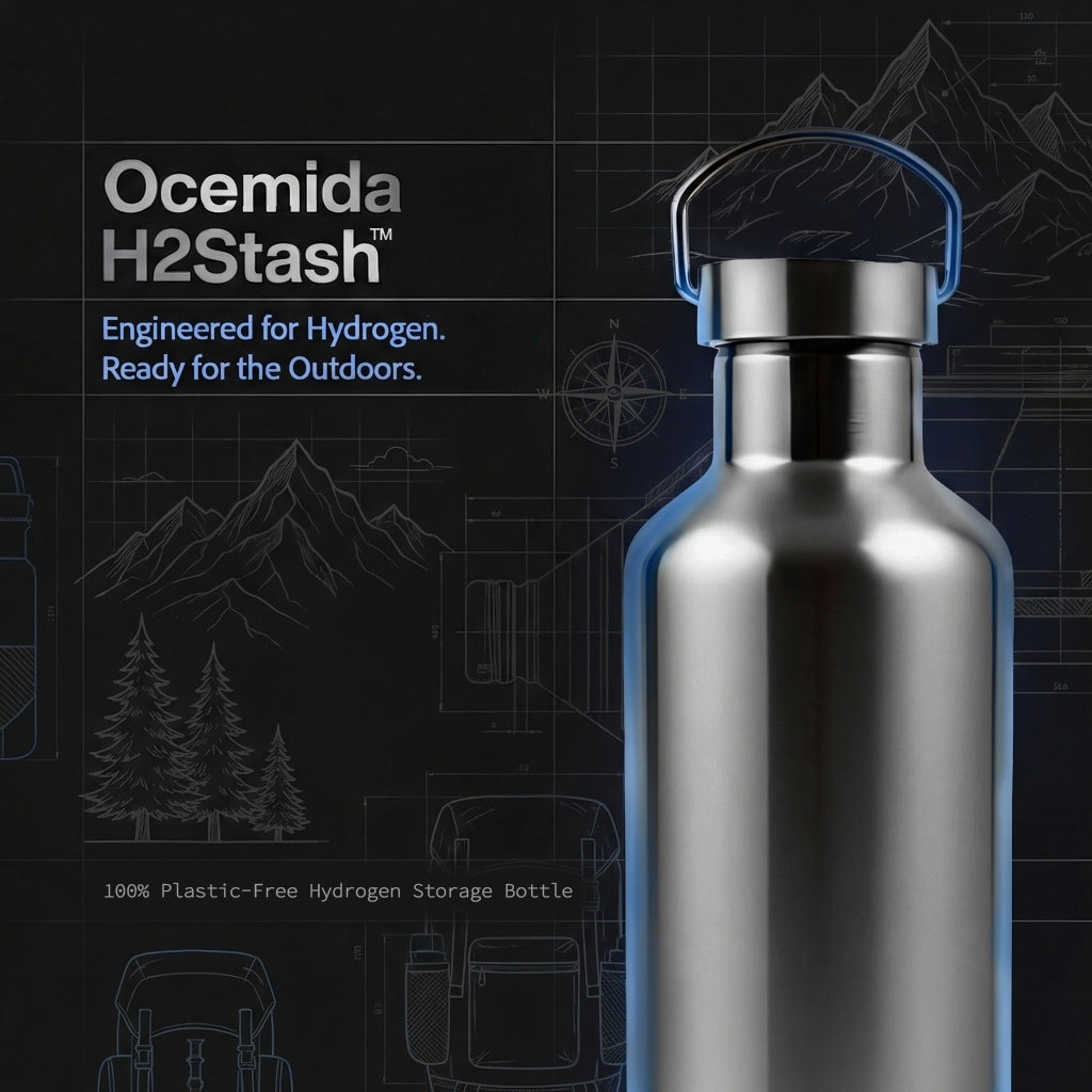 Ocemida H2Stash™ - All-Metal Hydrogen Water Storage 1 L