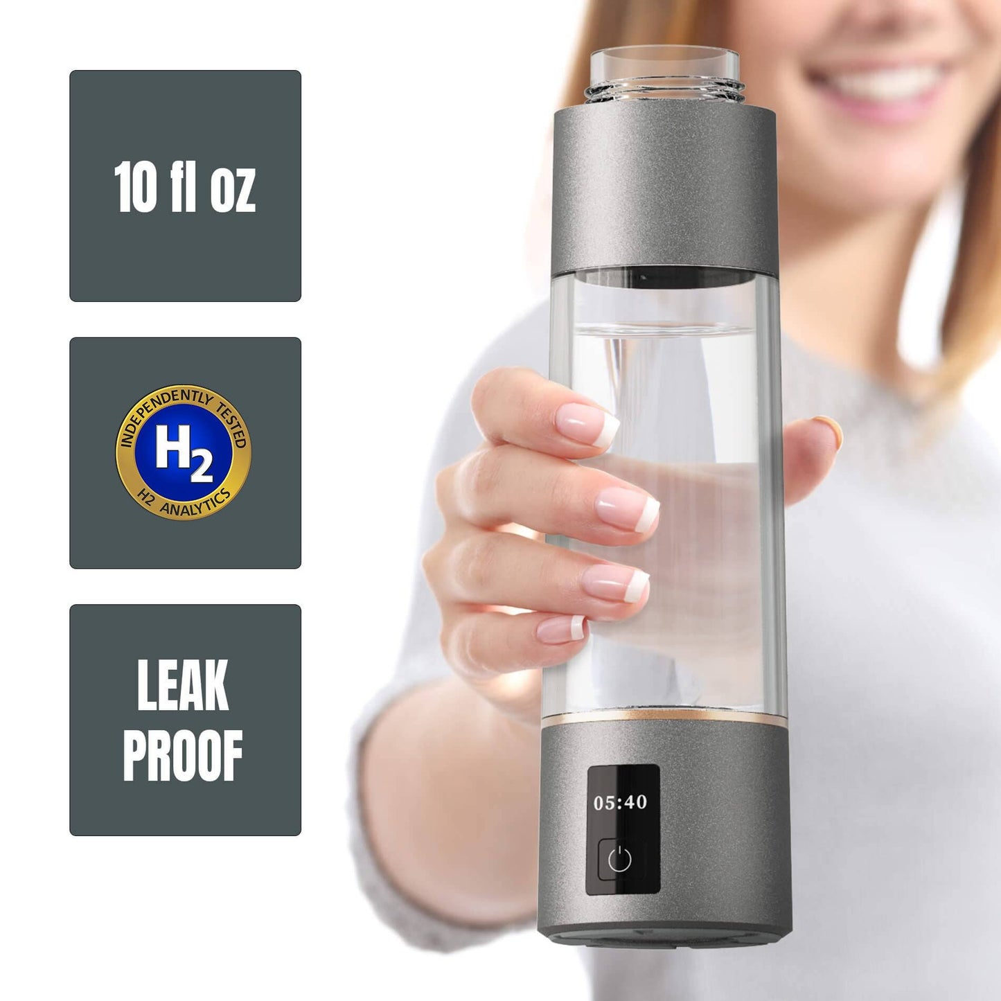 Professional Hydrogen Water Bottle Generator – up to 10000 PPB