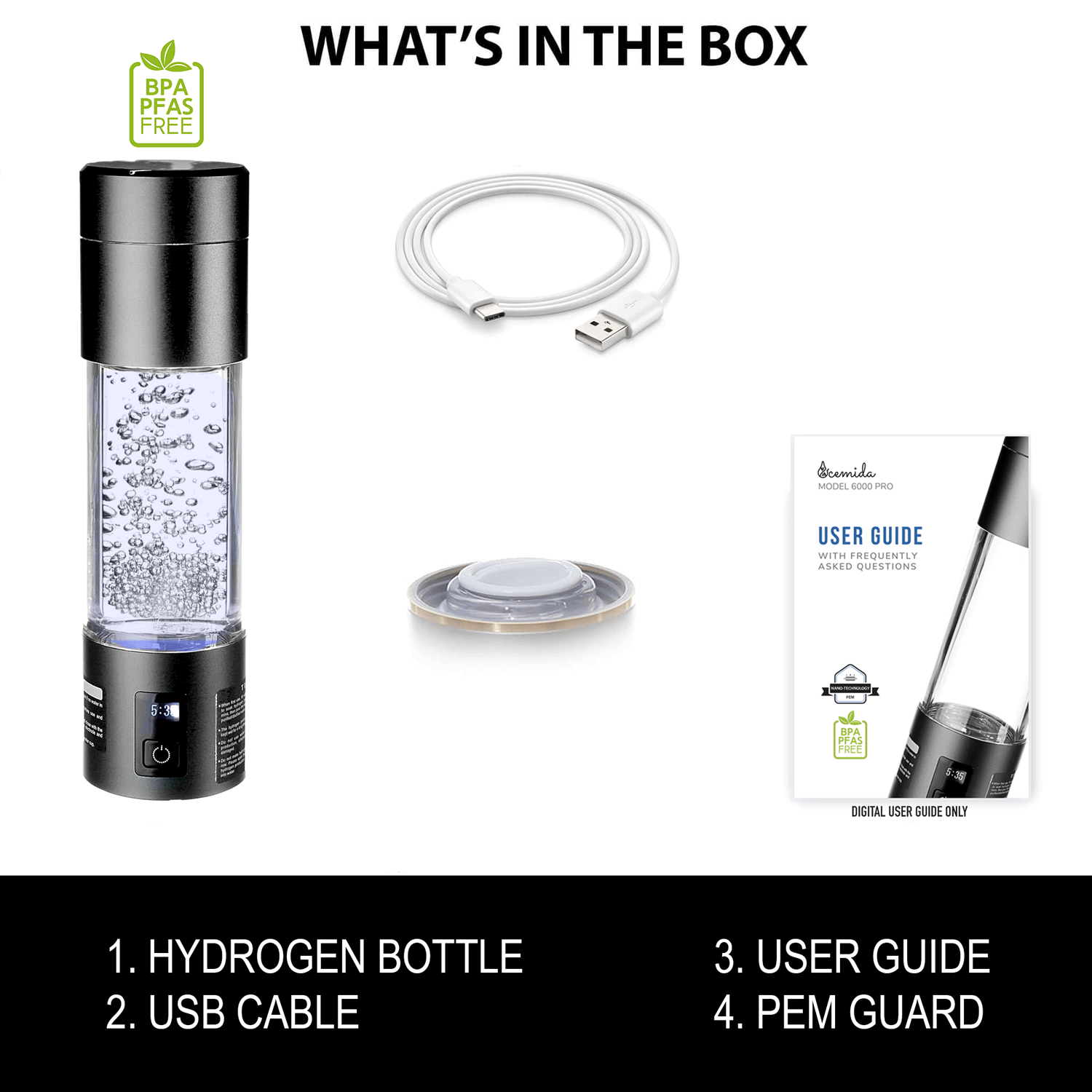 Ocemida Nexis - Professional Hydrogen Water Bottle with up to 10000 PPB