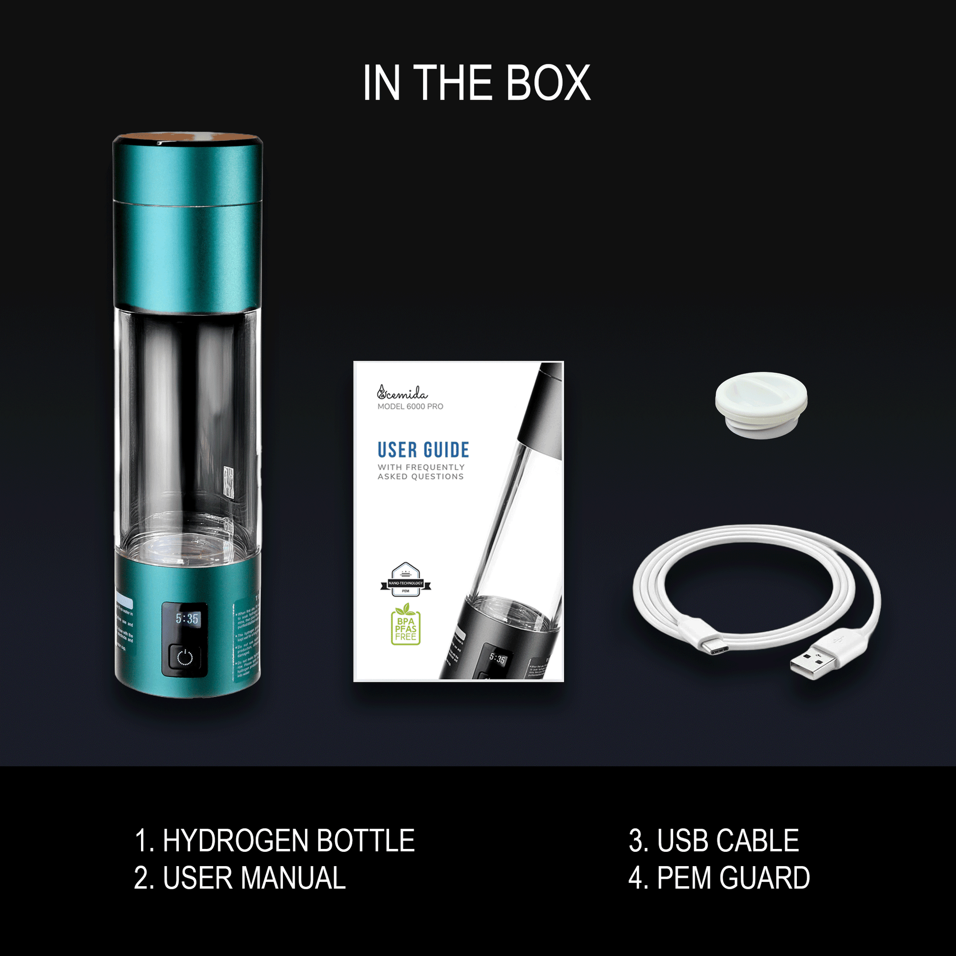 Ocemida Omni - Hydrogen Water Bottle with 5000 PPB