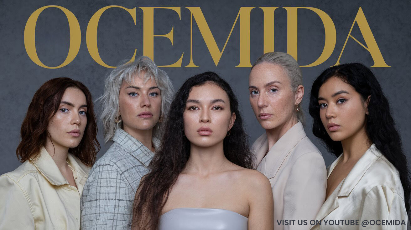 ocemida photo models on a cover on a magazine