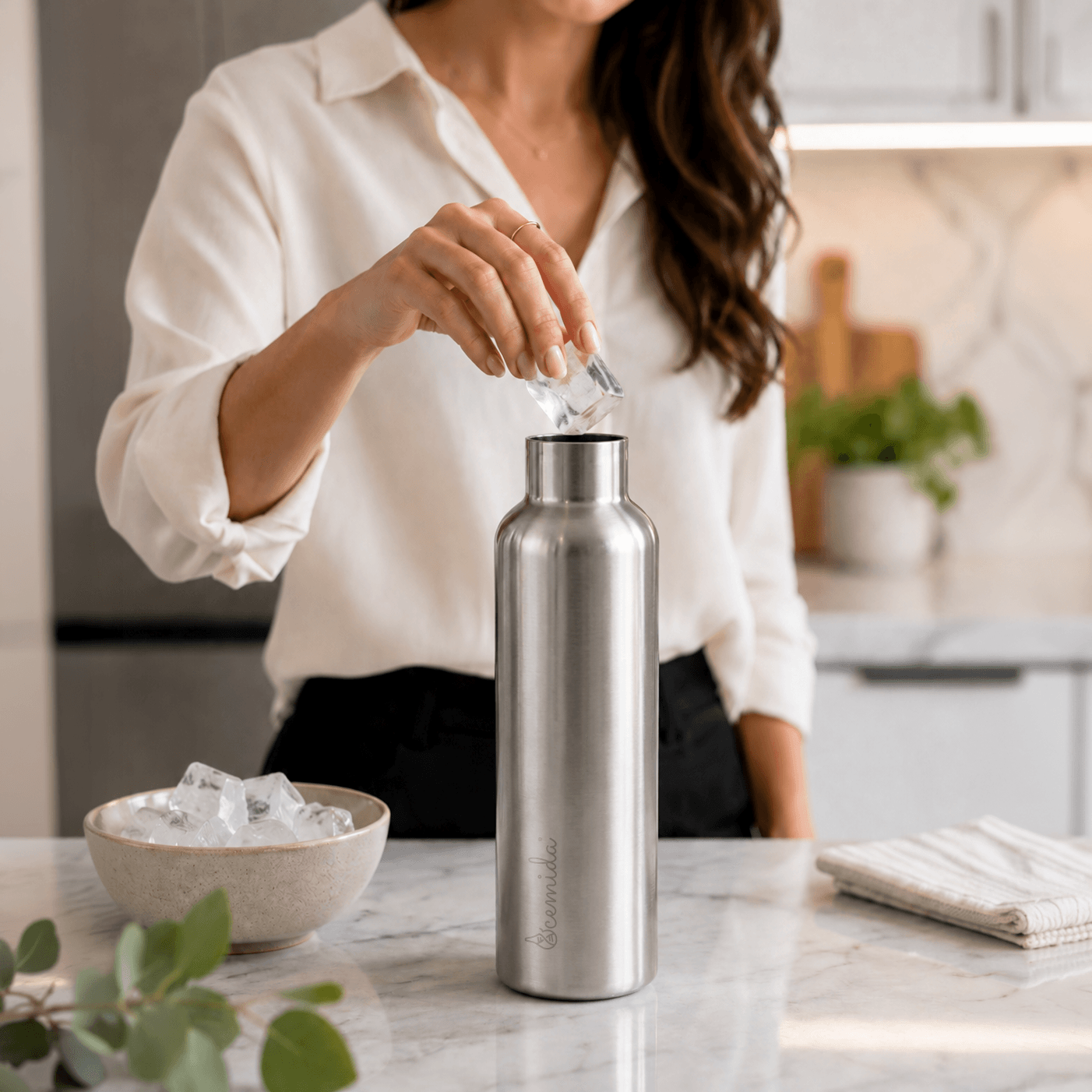 Ocemida H2Stash™ - Vacuum Insulated 316L Stainless Steel Water Bottle (Plastic Free)