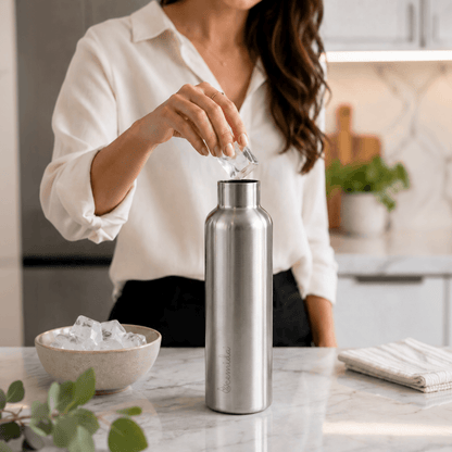 Ocemida H2Stash™ - Vacuum Insulated 316L Stainless Steel Water Bottle (Plastic Free)