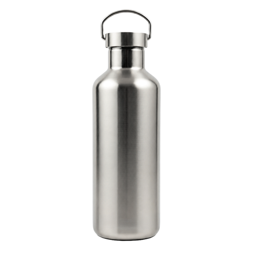 Ocemida H2Stash plastic-free vacuum insulated 316L stainless steel water bottle with all-steel cap