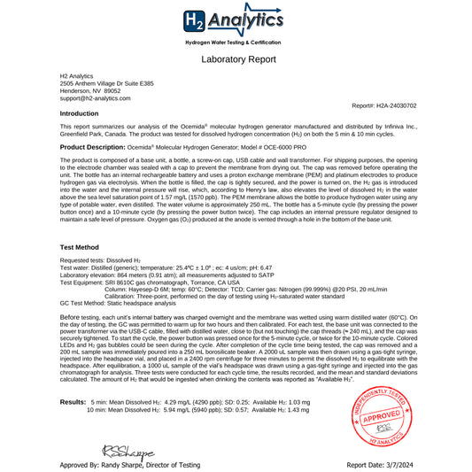 Ocemida Nexis - Professional Hydrogen Water Bottle with up to 10000 PPB