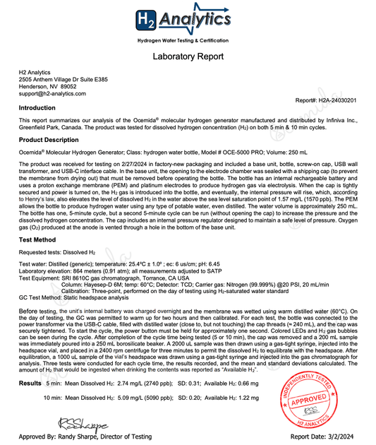 ocemida hydrogen laboratory report