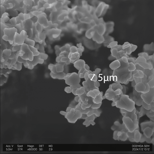 rutile nano particles under electron microscope